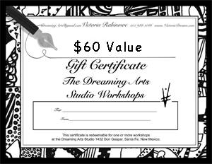 $60 gift certificate for products from The Art of the Dream